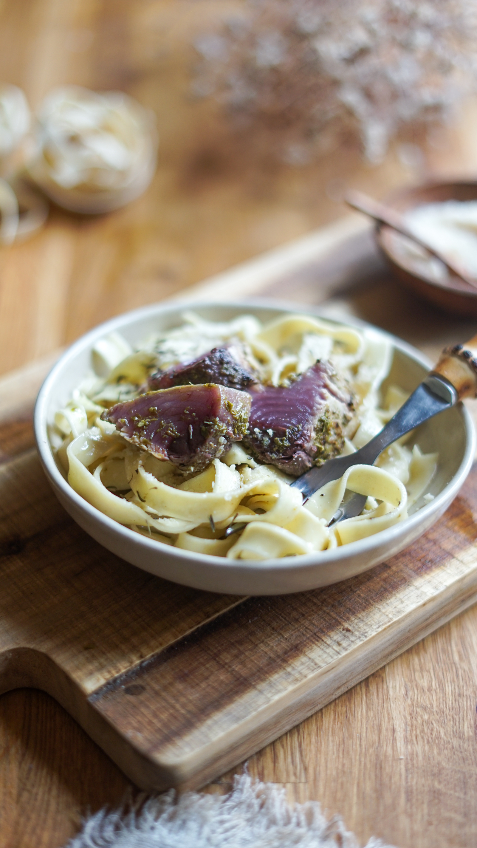 Recette Tagliatelles Bonite Pesto