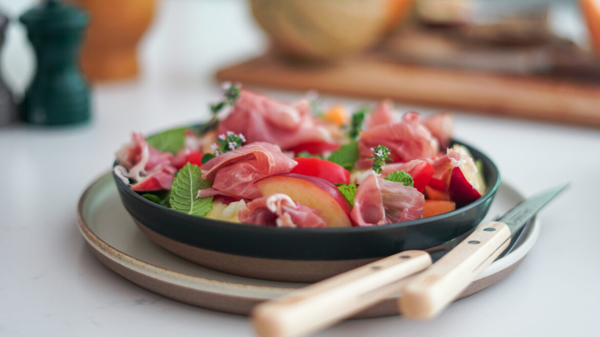 Recette Prosciutto Salade Melon Nectarines 3