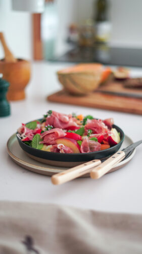 Recette Prosciutto Salade Melon Nectarines 9