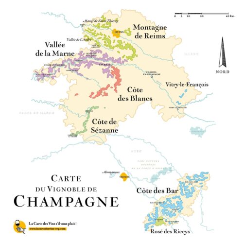 Carte Vin Champagne Regions