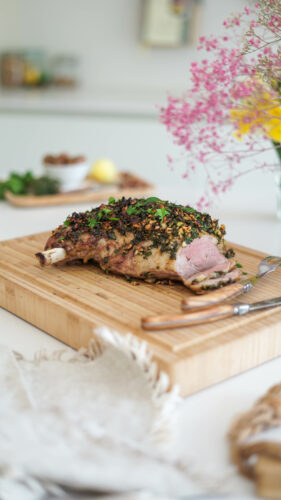 Recette Gigot Agneau Noisettes Herbes 2