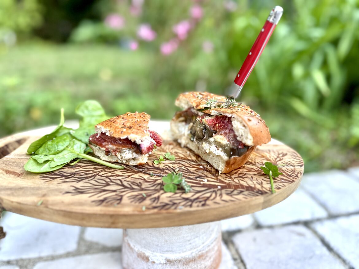 Burger Vegetarien Aubergine Figue